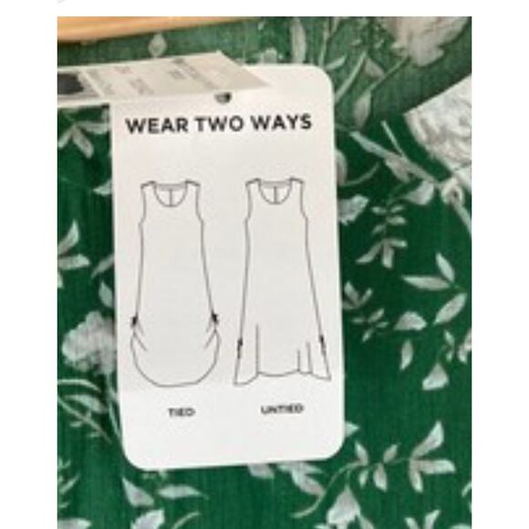 My Danielle, Green Floral/parrot Dress Wear Two Ways Summer Lightweight Large - Picture 8 of 8